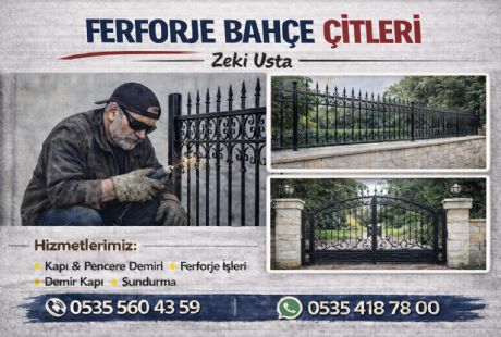 Ferforje Bahçe Çitleri